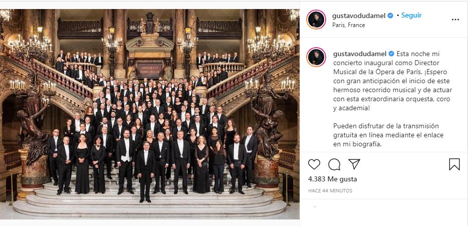Gustavo Dudamel Ópera de París 
